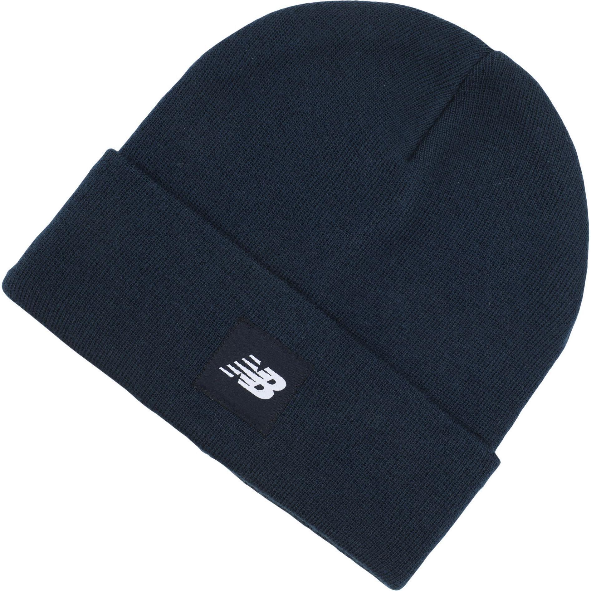 Шапка New Balance Cuffed Beanie Flying NB Logo LAH13034NNY синяя фото 1