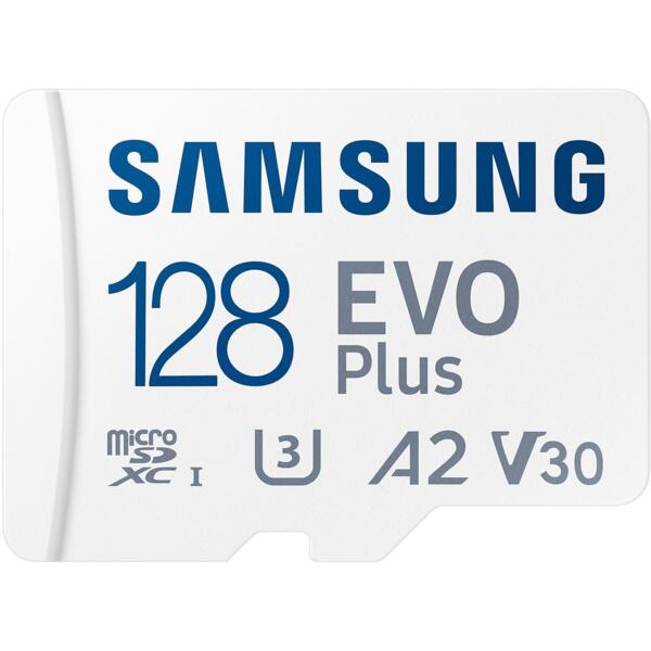 Карта памяти Samsung microSD 128GB C10 UHS-I R130MB/s Evo Plus + SD (MB-MC128SA/EU)