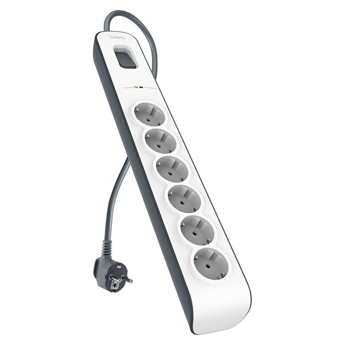 Мережевий фільтр Belkin 6хТип F, 3x1.5мм кв, 16А,2м, White (BSV603VF2M-V2)фото1