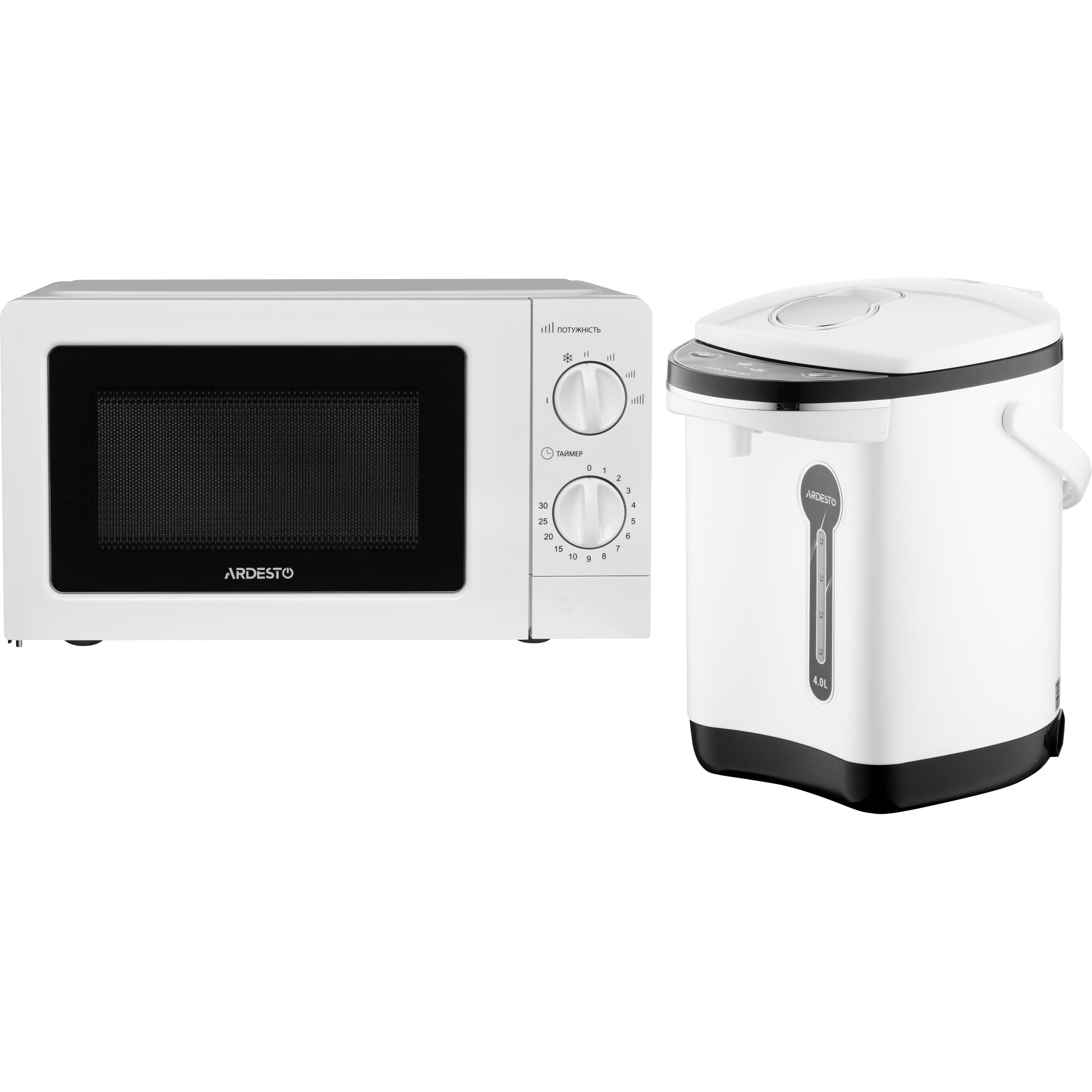 Комплект Мікрохвильова піч ARDESTO GO-S723W + Термопот ARDESTO TP-4WBфото1