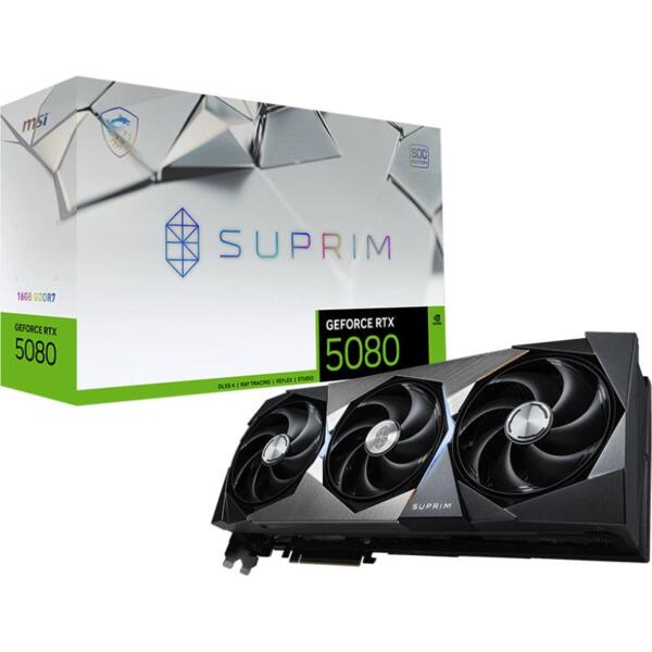 

Видеокарта MSI GeForce RTX 5080 16GB GDDR7 SUPRIM SOC (912-V531-009)