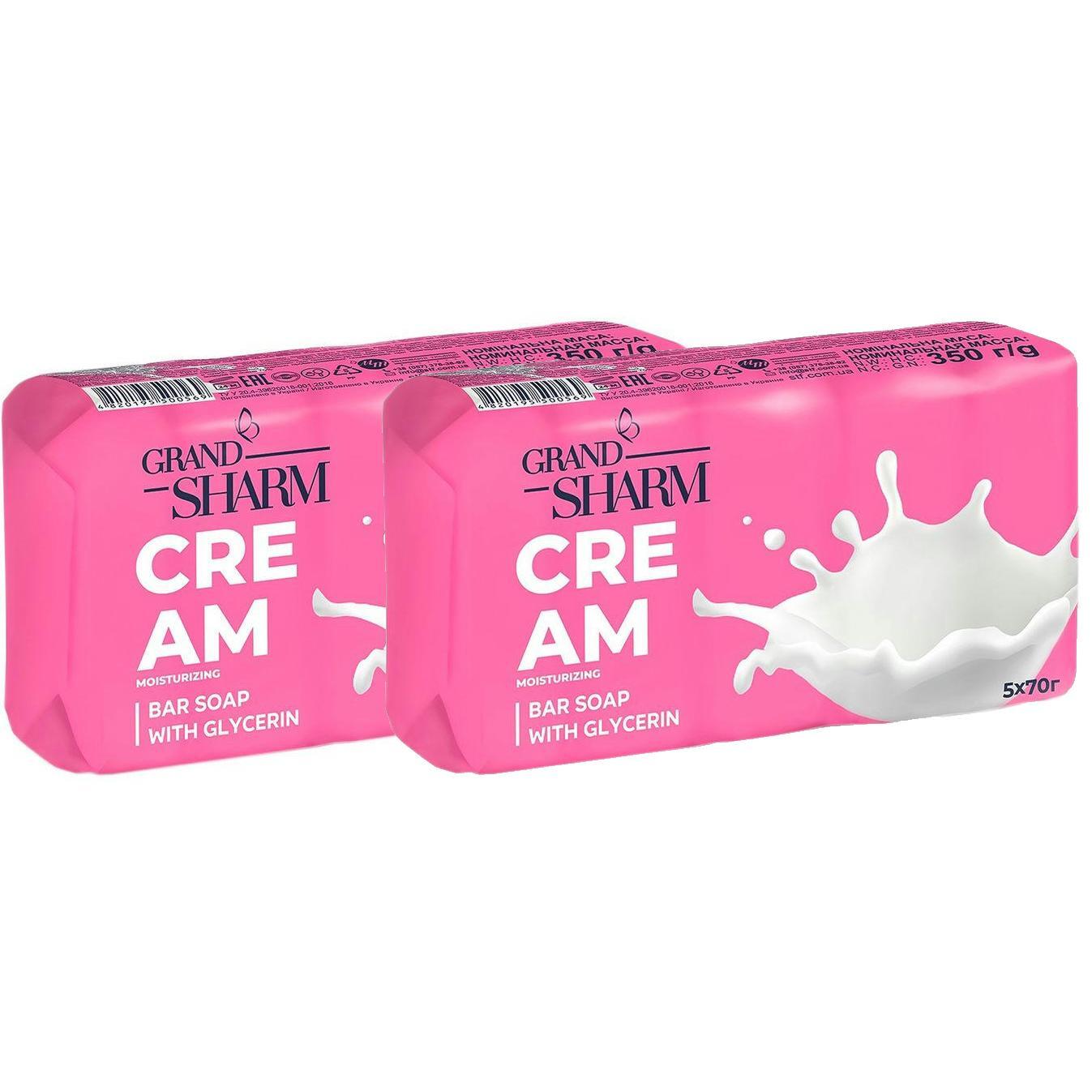 Упаковка твердого мила Grand Шарм зволожувальний крем 5+5фото