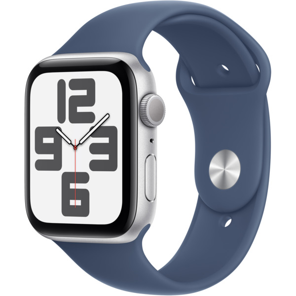 Смарт-часы Apple Watch SE GPS + Cellular 40mm Silver Aluminium Case with Denim Sport Band - M/L