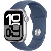 Смарт-годинник Apple Watch Series 10 GPS + Cellular 42mm Silver Aluminium Case with Denim Sport Band - S/M