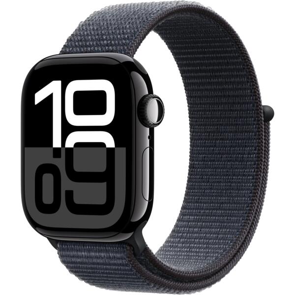 Смарт-часы Apple Watch Series 10 GPS + Cellular 42mm Jet Black Aluminium Case with Ink Sport Loop