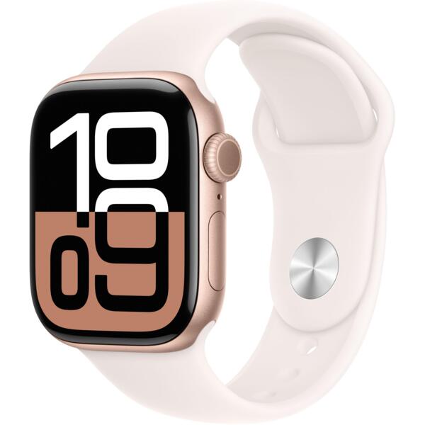 Смарт-часы Apple Watch Series 10 GPS + Cellular 42mm Rose Gold Aluminium Case with Light Blush Sport Band - M/L