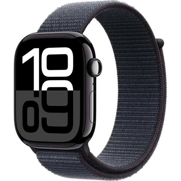 Смарт-часы Apple Watch Series 10 GPS + Cellular 46mm Jet Black Aluminium Case with Ink Sport Loop