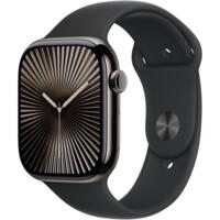 Смарт-годинник Apple Watch Series 10 GPS + Cellular 46mm Slate Titanium Case with Black Sport Band - S/M