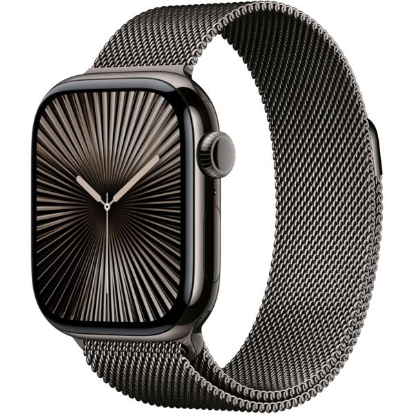 Смарт-часы Apple Watch Series 10 GPS + Cellular 42mm Slate Titanium Case with Slate Milanese Loop