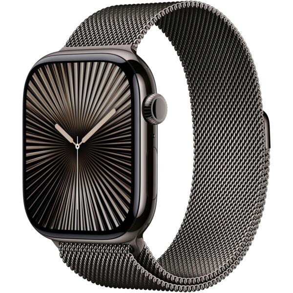 Смарт-часы Apple Watch Series 10 GPS + Cellular 46mm Slate Titanium Case with Slate Milanese Loop - S/M