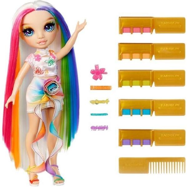 

Игровой набор с куклой Rainbow High серии "Мел для волос и стиль" – Амая (526780)