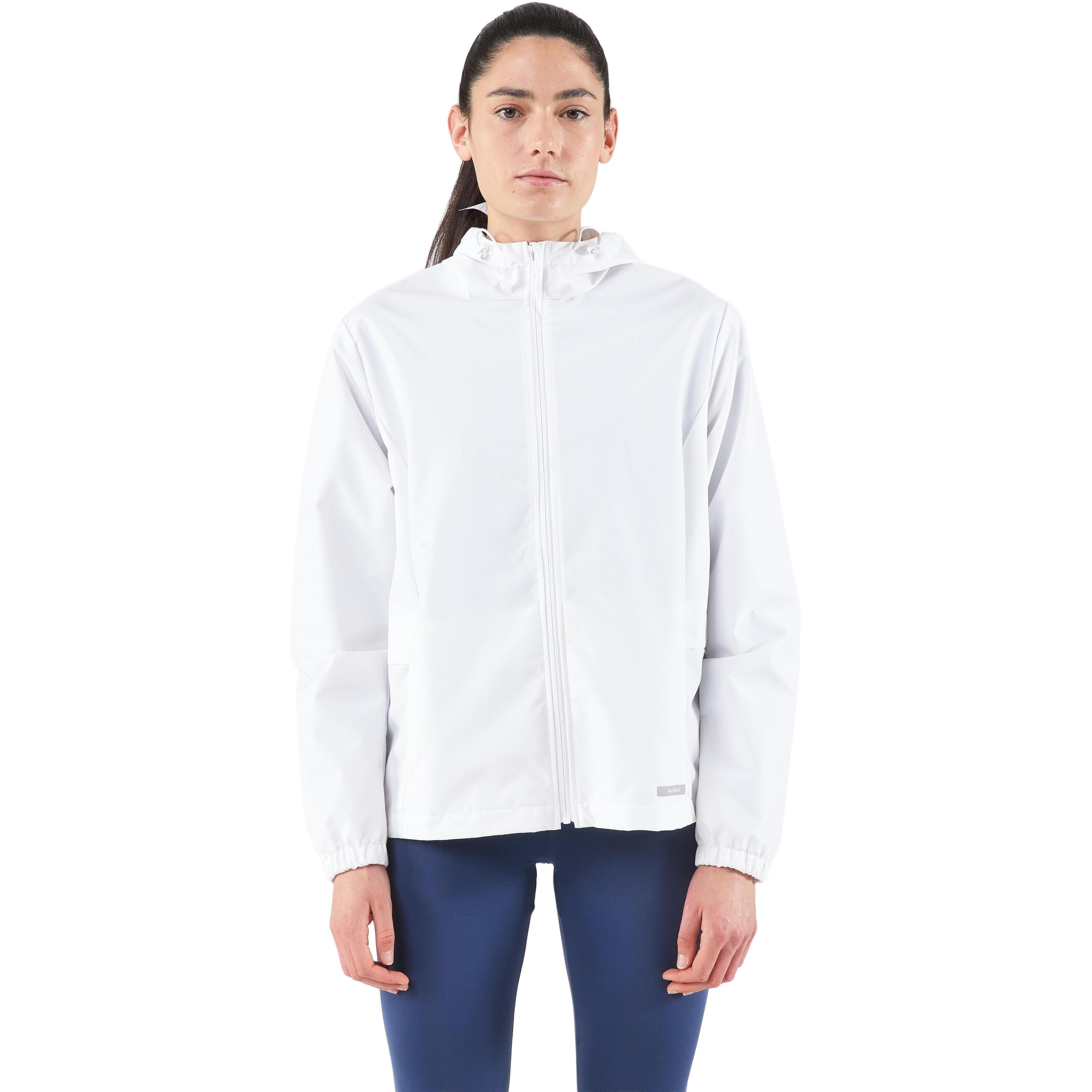 Дощовик жіночий для бігу Kalenji Run Rain 100 8853513 4XL білийфото1
