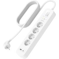 Мережевий фільтр Belkin 4хТип F, 3x1.5мм кв, 16А, USB-A/USB-C 18Вт, 2м (SRB001vf2M-V2)
