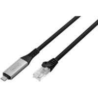Кабель DIGITUS Ethernet USB-C - RJ45 CAT 6A S/FTP, 1 Gbit/s, 2m (AK-300601-020-S)