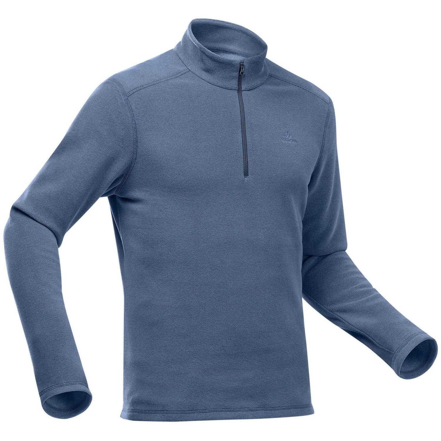 Кофта чоловіча чоловіча для гірського туризму Quechua MH100 8670150 XS сіро-блакитна