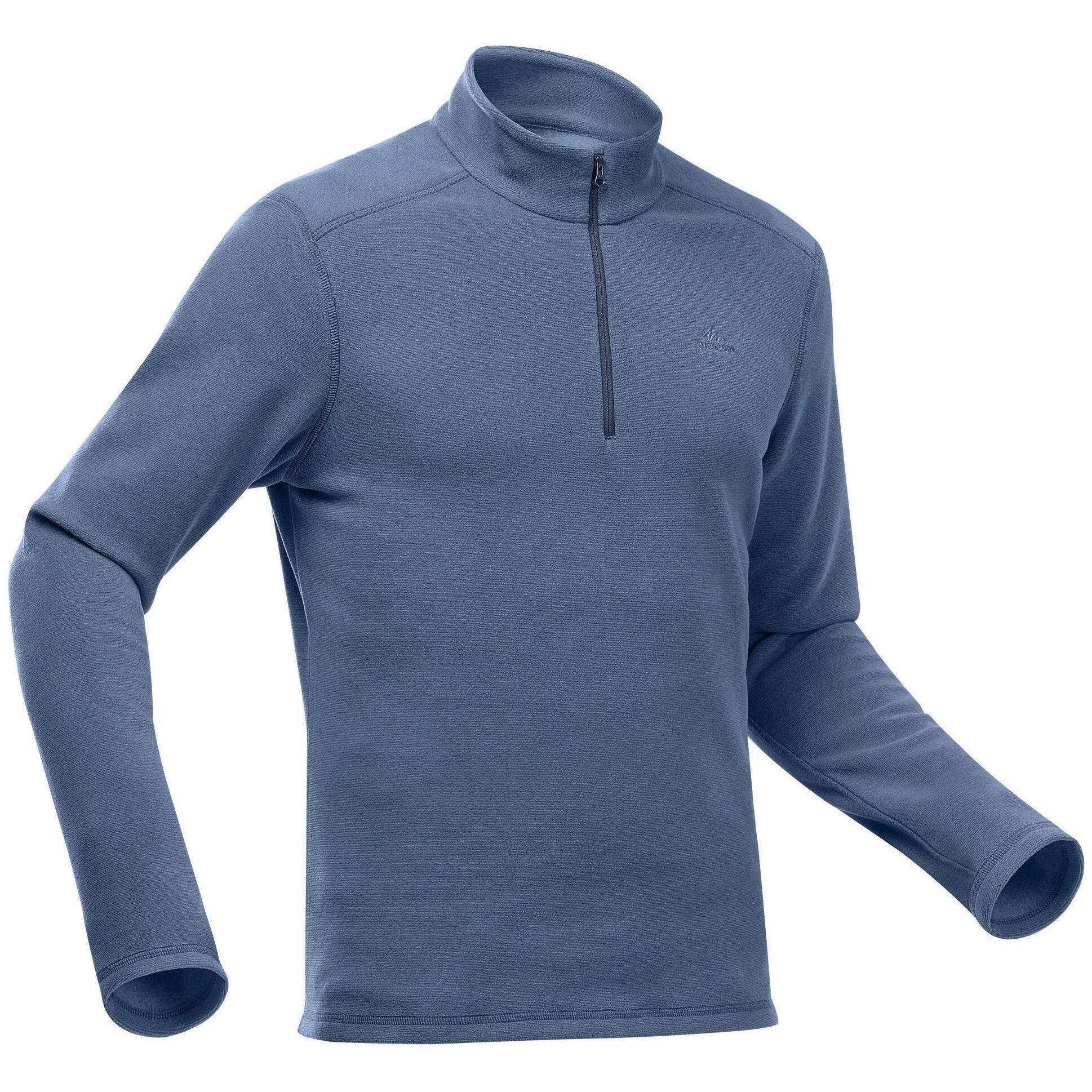 Кофта чоловіча чоловіча для гірського туризму Quechua MH100 8670150 XS сіро-блакитнафото1