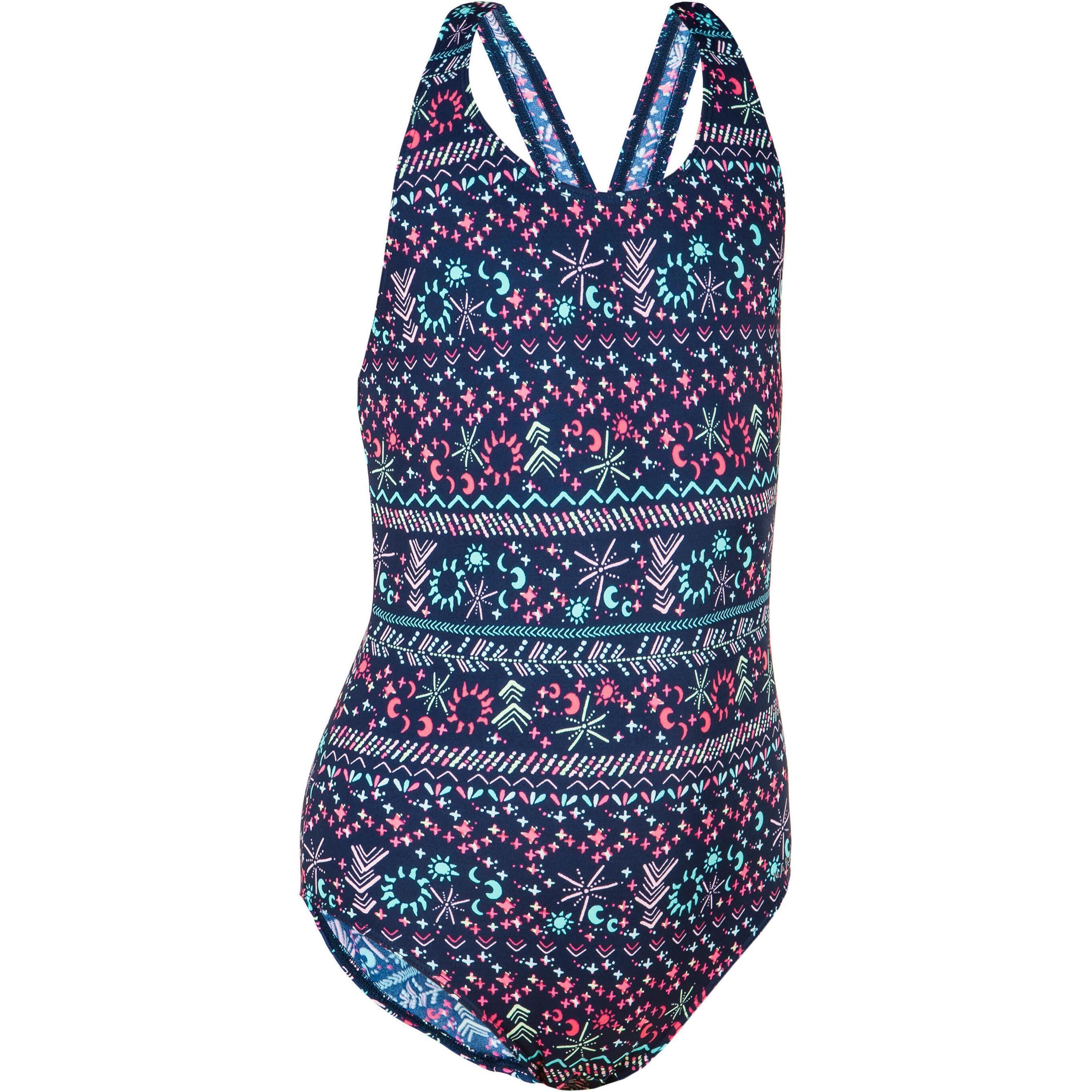 Купальник суцільний для дівчат Nabaiji Luna 8731742 8-9 р (131-140 см) синійфото1