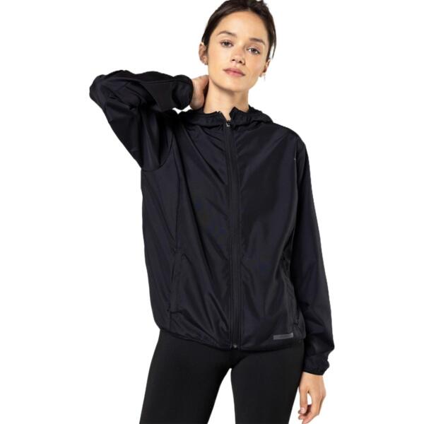Куртка жіноча вітрозахисна Kalenji 100 8817239 4XL чорнафото