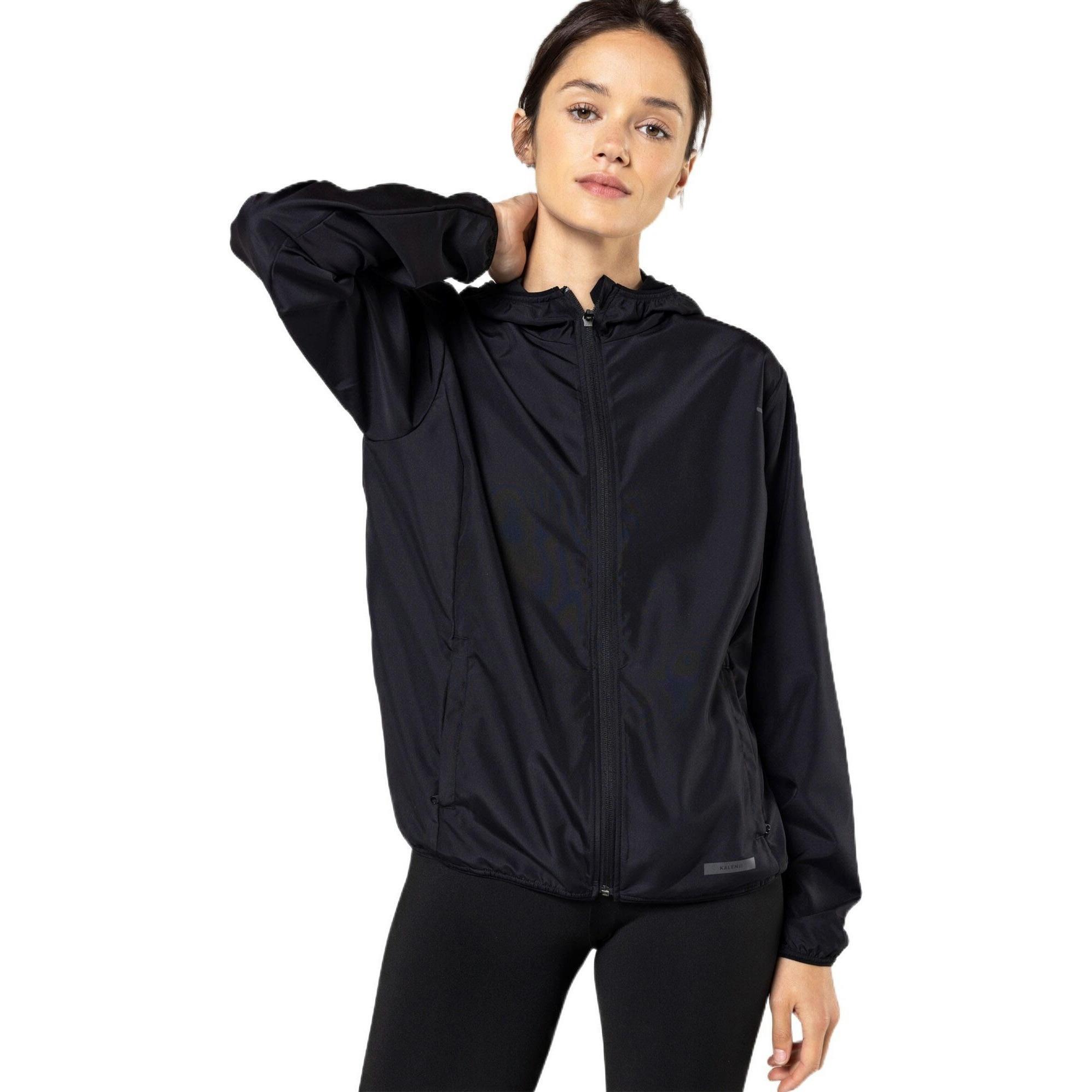 Куртка жіноча вітрозахисна Kalenji 100 8817239 5XL чорнафото1