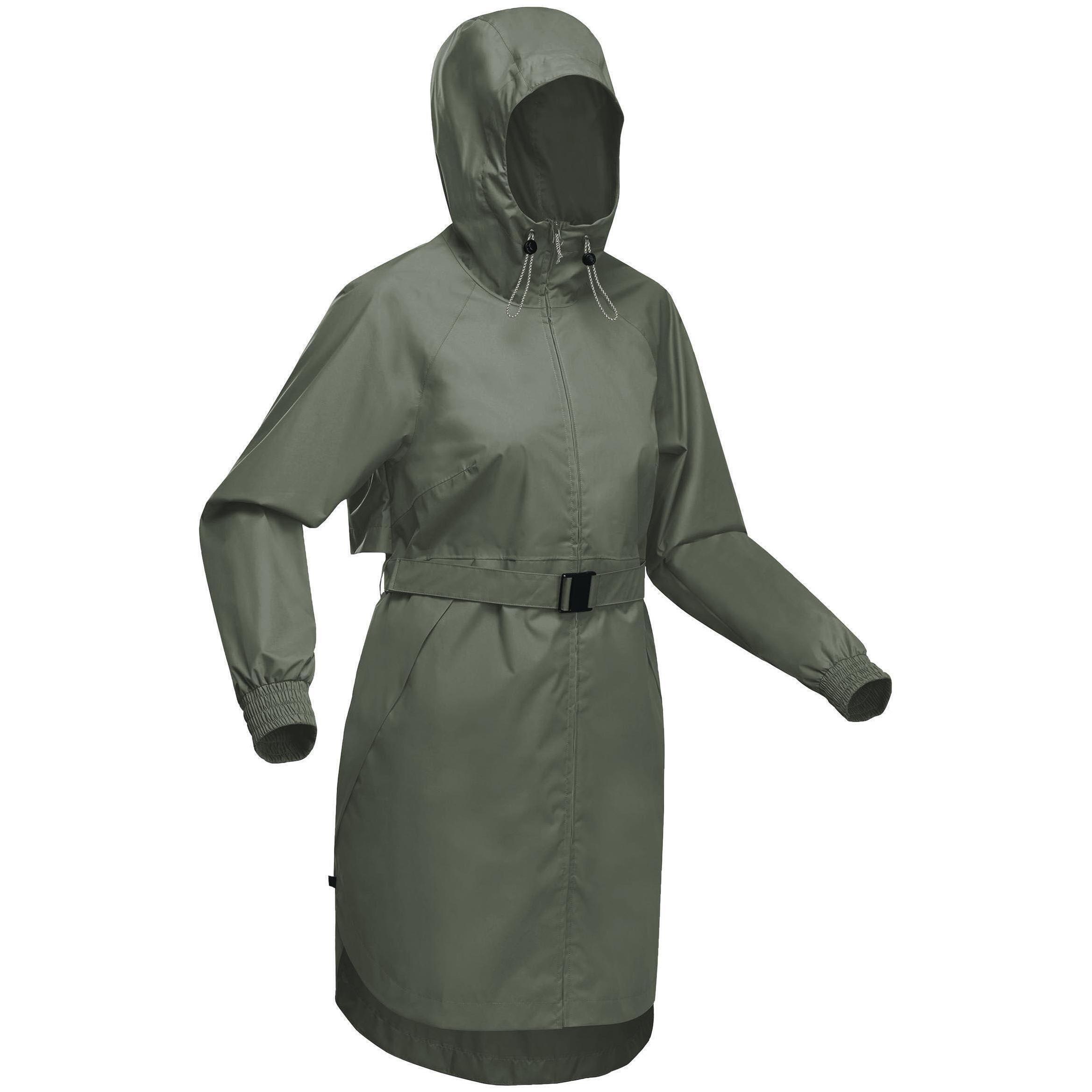 Дощовик жіночий Quechua Raincut Long водонепроникний 8589389 XS зеленийфото1
