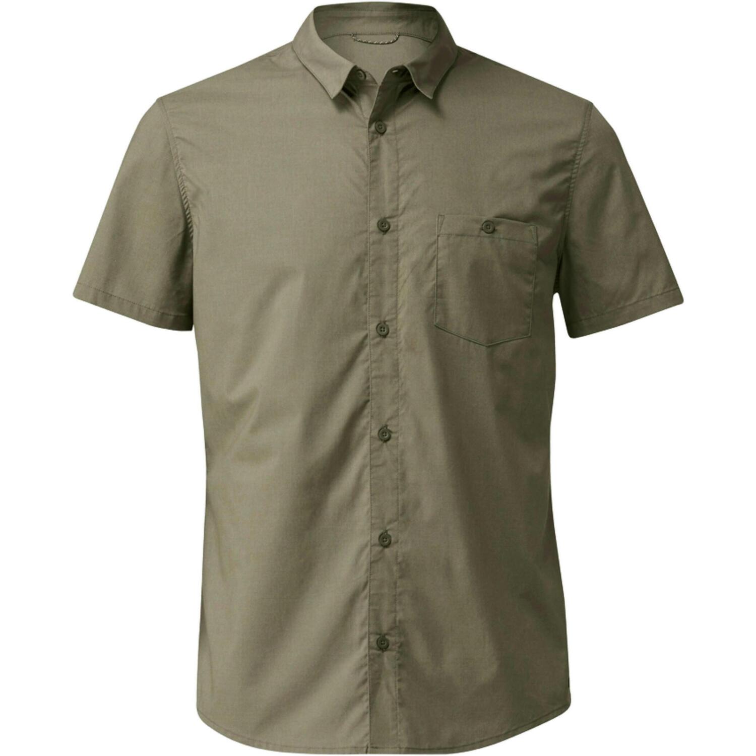 Рубашка мужская для туризма Forclaz Travel 100 8733637 M коричневая