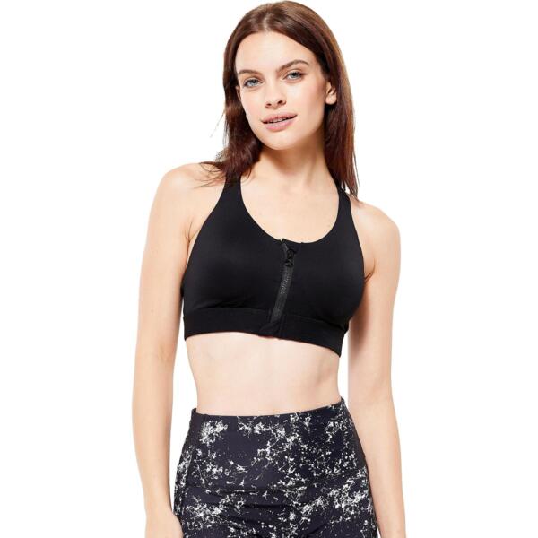 Спортивний топ жіночий для фітнесу Domyos 900 8578234 2XS чорнийфото