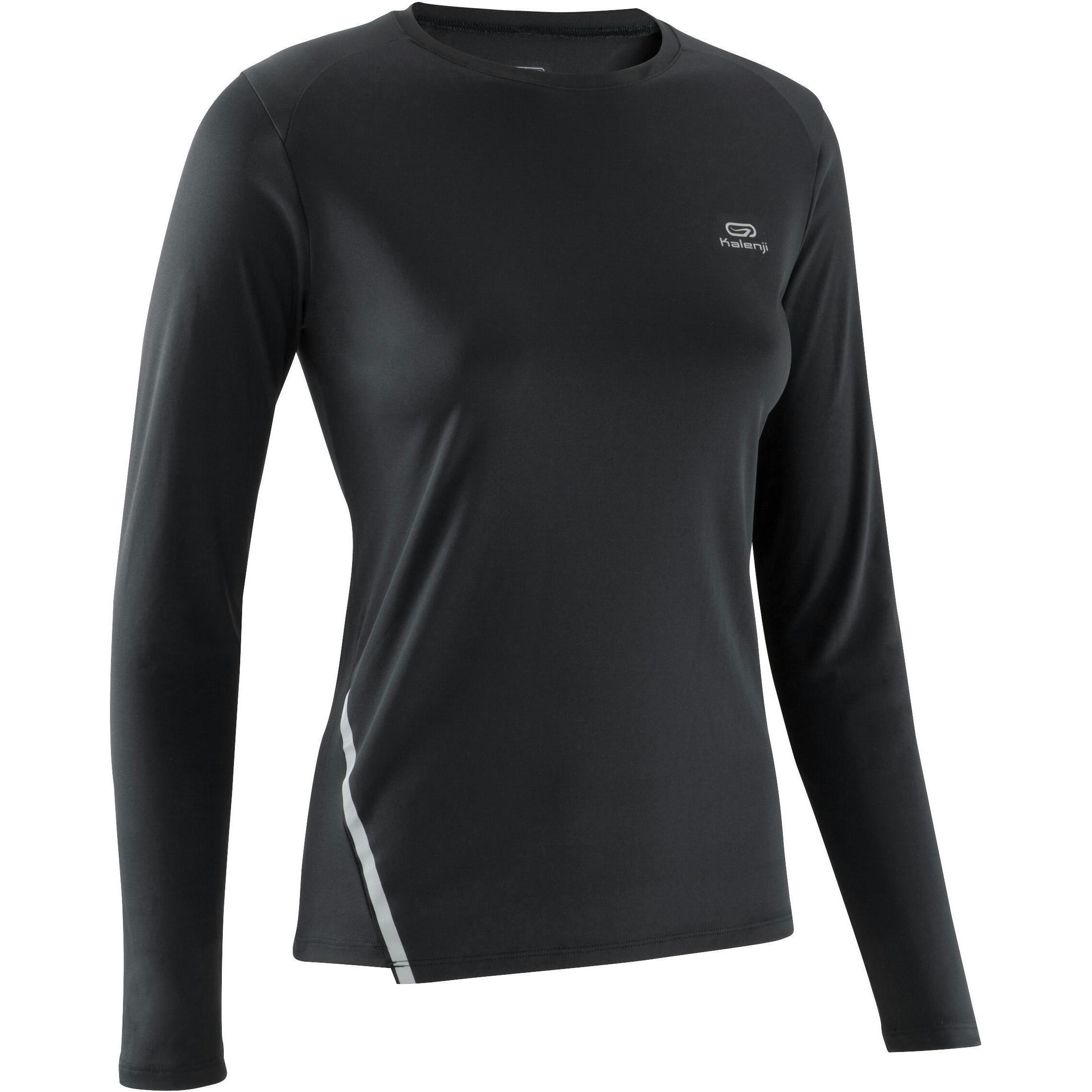 Лонгслів жіночий для бігу Kalenji Run Sun Protect 8380664 34 чорнийфото1