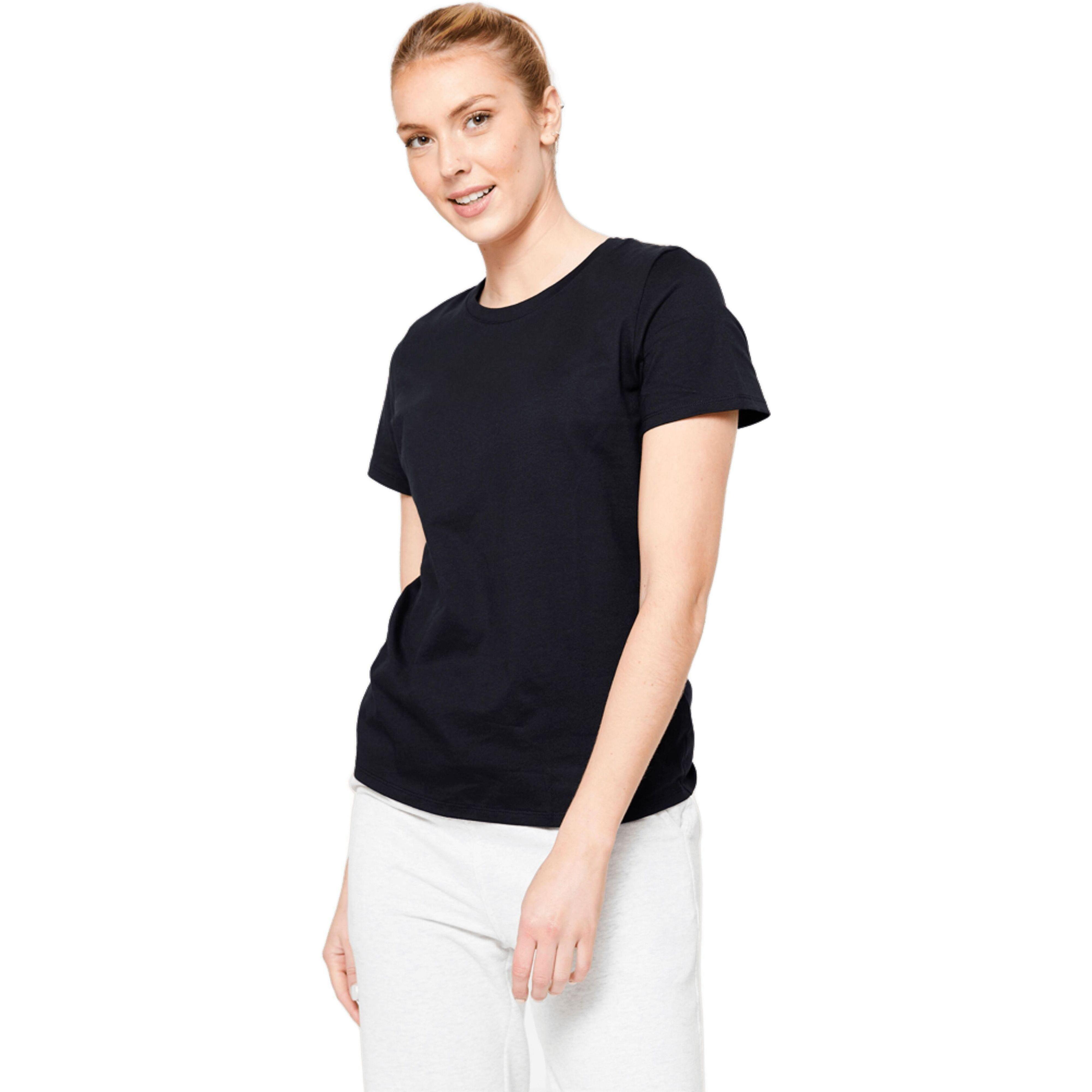 Футболка женская для фитнеса Domyos 500 8736397 XS черная фото 1