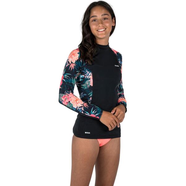 

Лонгслив детский солнцезащитный Olaian PRESANA 8851345 8-9 лет (131-140 см) черный