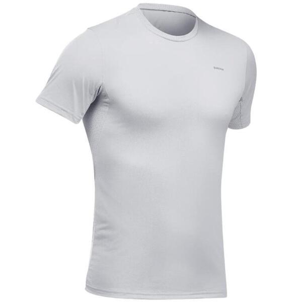 Футболка чоловіча для туризму Quechua MH100 8612136 L сірафото