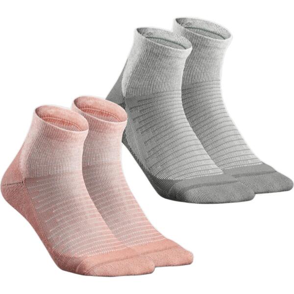 

Носки для туризма Quechua 100 Mid 8786345 43/46 розовые/серые