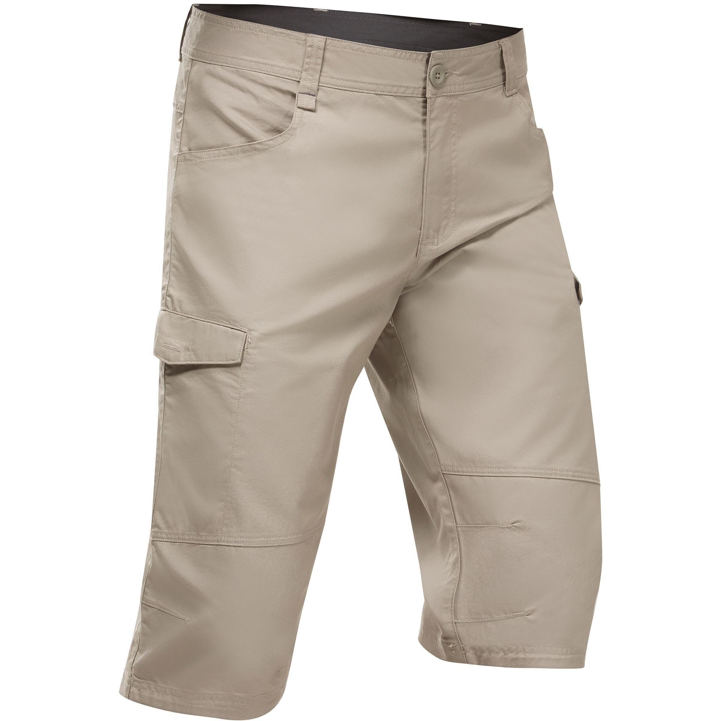 Шорты-бермуды мужские для туризма Quechua NH500 Fresh 8644362 44 бежевые фото 1