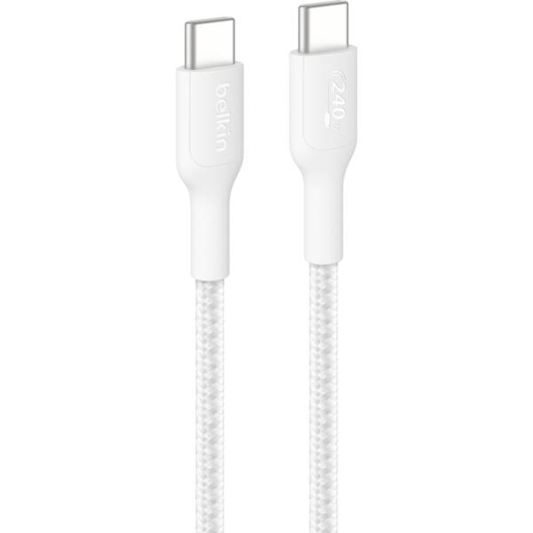Кабель Belkin Type-C - Type-C BRAIDED 2м, White (CAB025HQ2MWH)