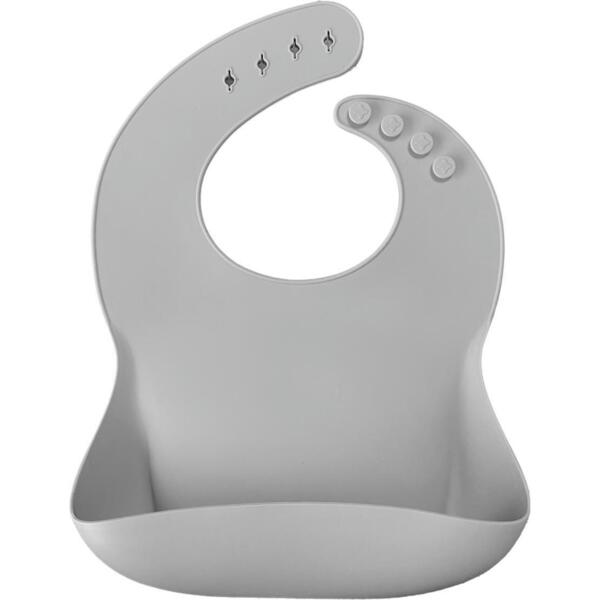 

Нагрудник силиконовый 100% MinikOiOi BASICS Powder Grey (101020054)