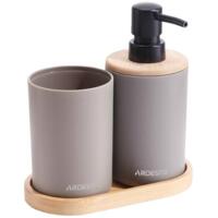 Набор для ванной комнаты Ardesto Minimalism 360мл, 3 предмета, тауп (ARHB3112CB)