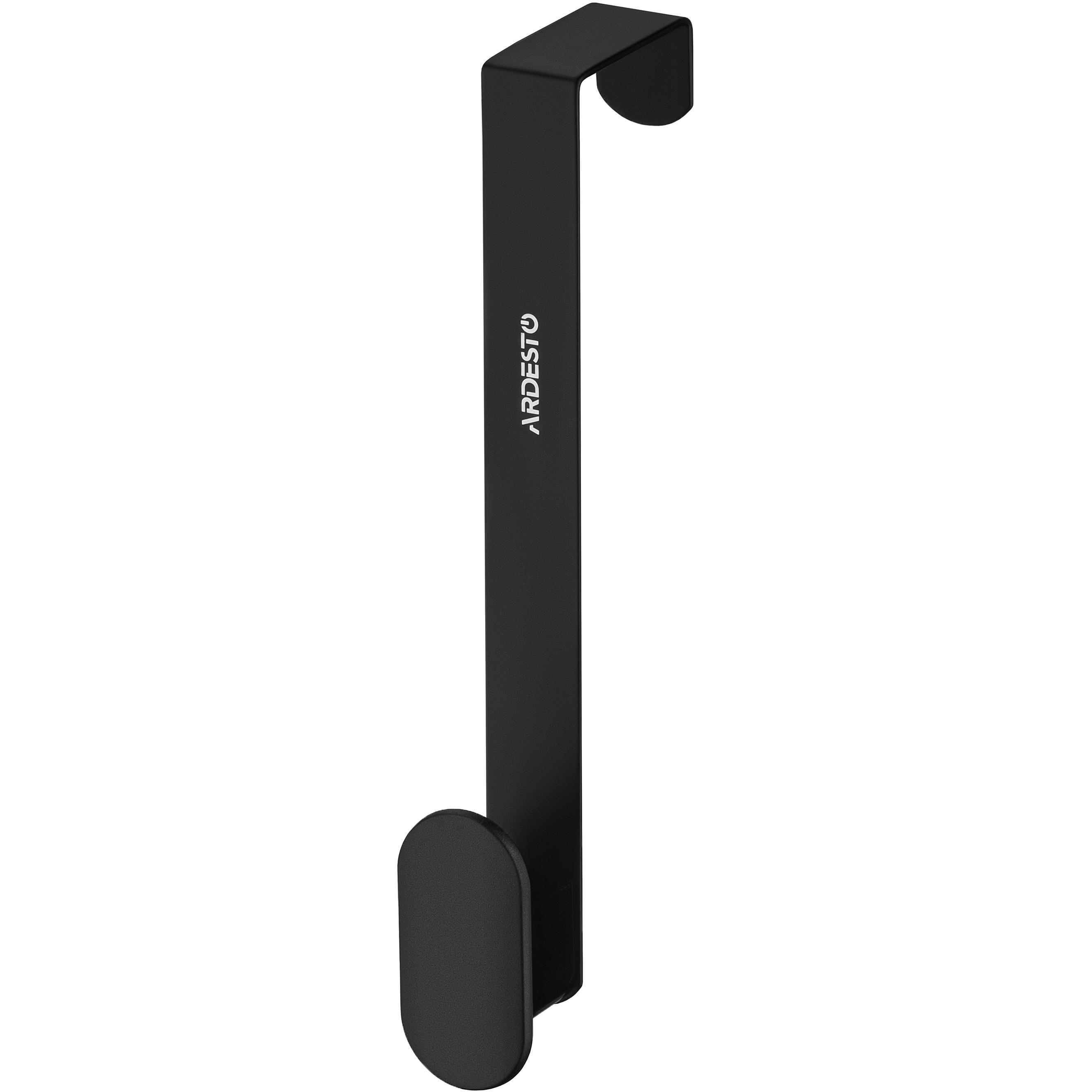 Дверний вішак на 1 гачок ARDESTO Minimalism 3x3x20см, метал, пластик, чорний (ARHB3108B)фото1