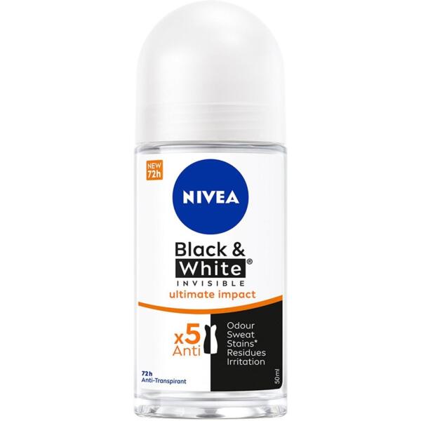 Антиперспирант Nivea Extra черный и белый невидимый шариковый 50 мл