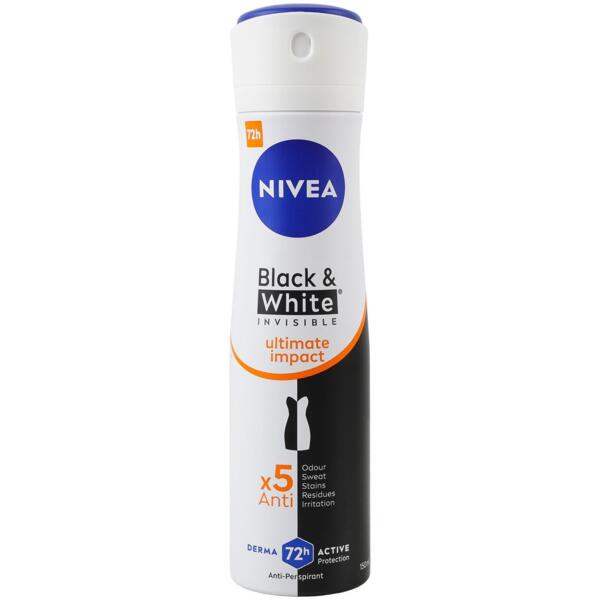 

Антиперспирант Nivea Ultimate Impact черный и белый спрей 150 мл