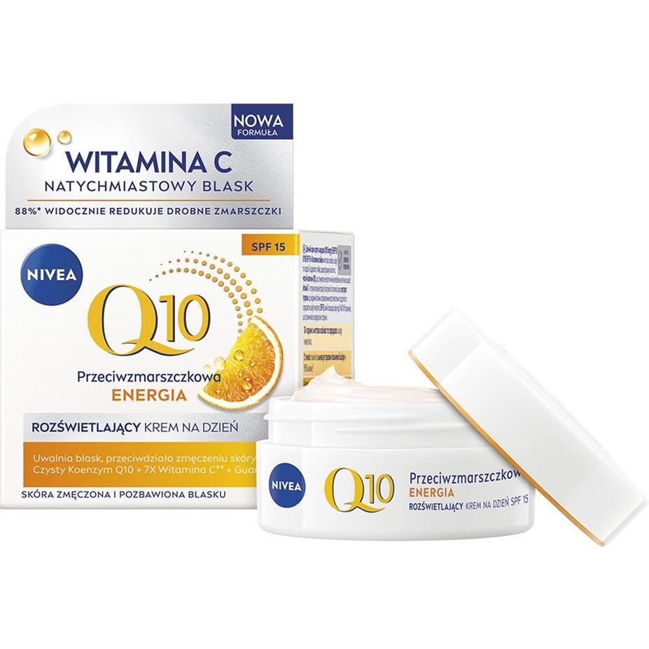 Денний крем Nivea Q10 Energy SPF15 посилення сяйва кульковий 50 млфото