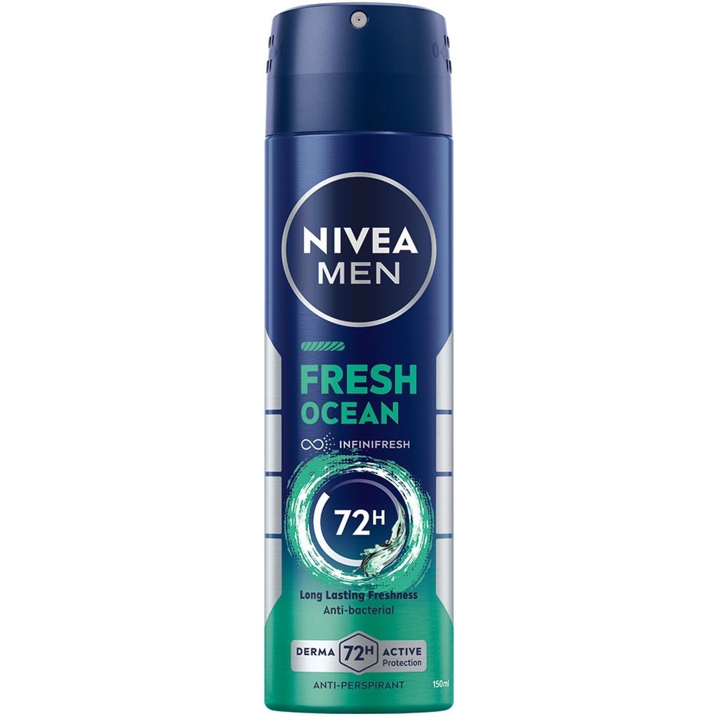 Антиперспірант Nivea свіжість океану спрей 150 млфото1