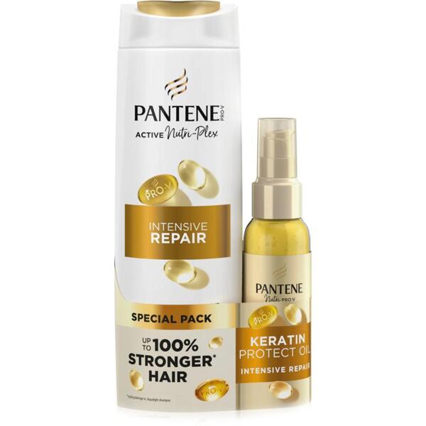 

Набор Шампунь Pantene интенсивное восстановление 400 мл + масло для волос Pantene Keratin Protection 100 мл