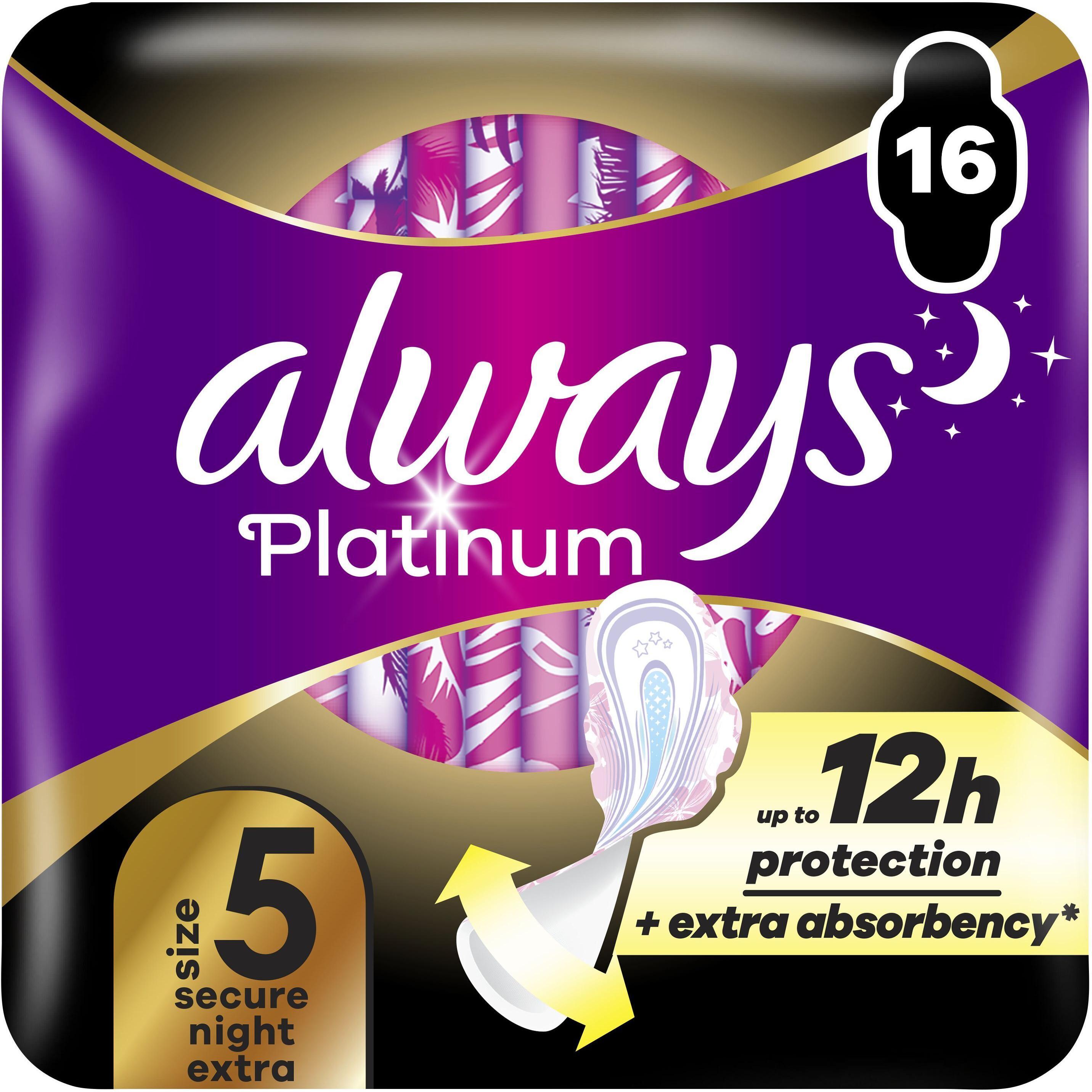 Гігієнічні прокладки Always Platinum Secure Night Extra (Розмір 5) 16 штфото1