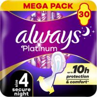 Гигиенические прокладки Always Platinum Secure Night (Розмір 4) 30 шт