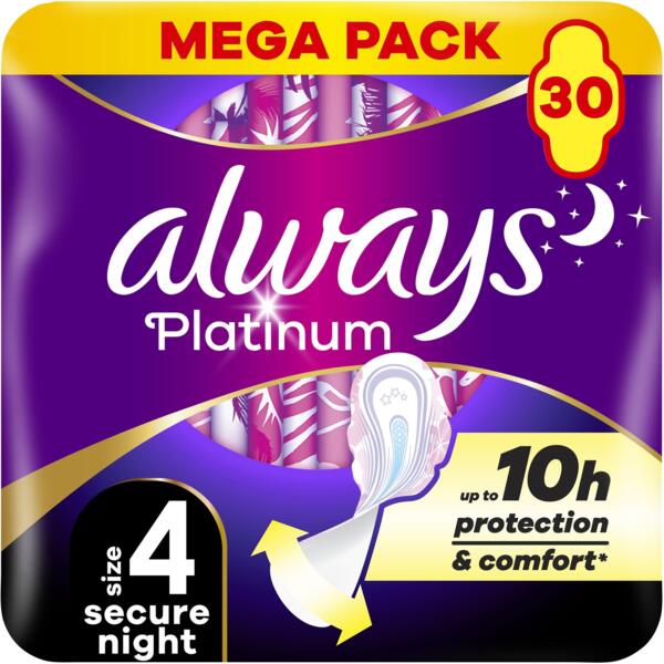 Прокладки гигиенические Always Ultra Platinum Secure Night 30 шт