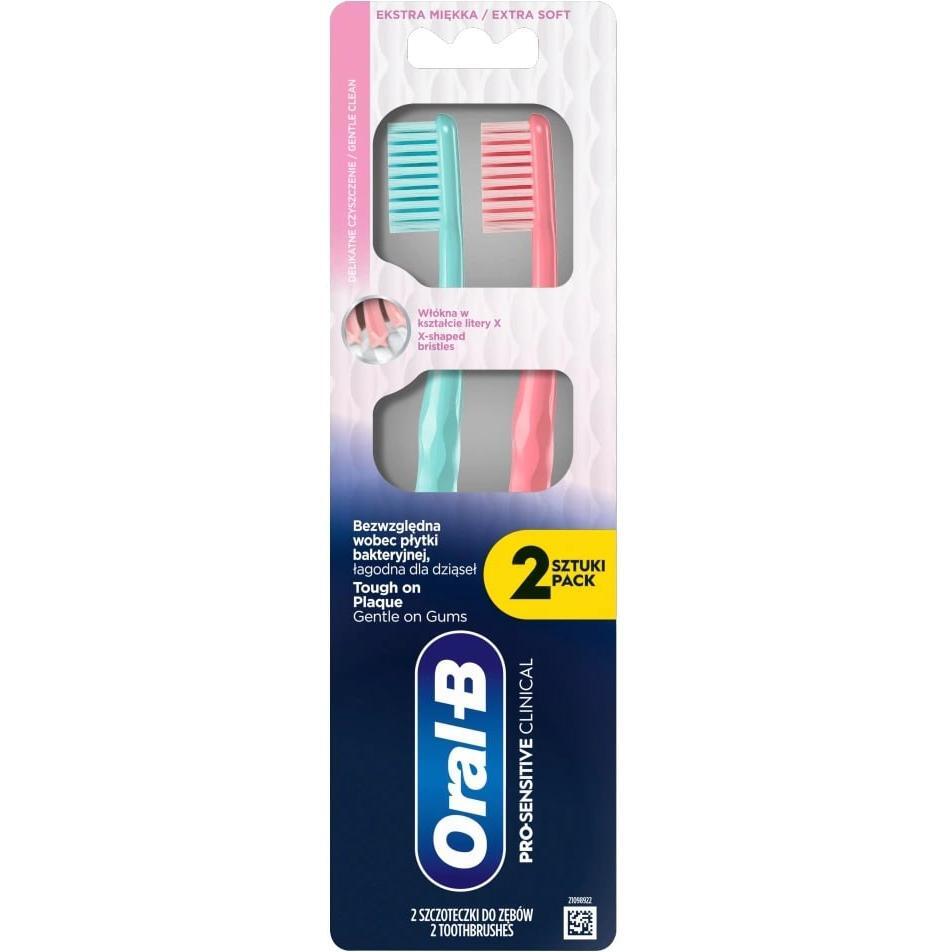 Зубная щетка Oral-B Pro-Sensitive Clinical экстра мягкая 2 шт. фото 1