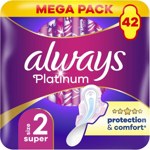

Гигиенические прокладки Always Ultra Platinum Super Mega 42 шт