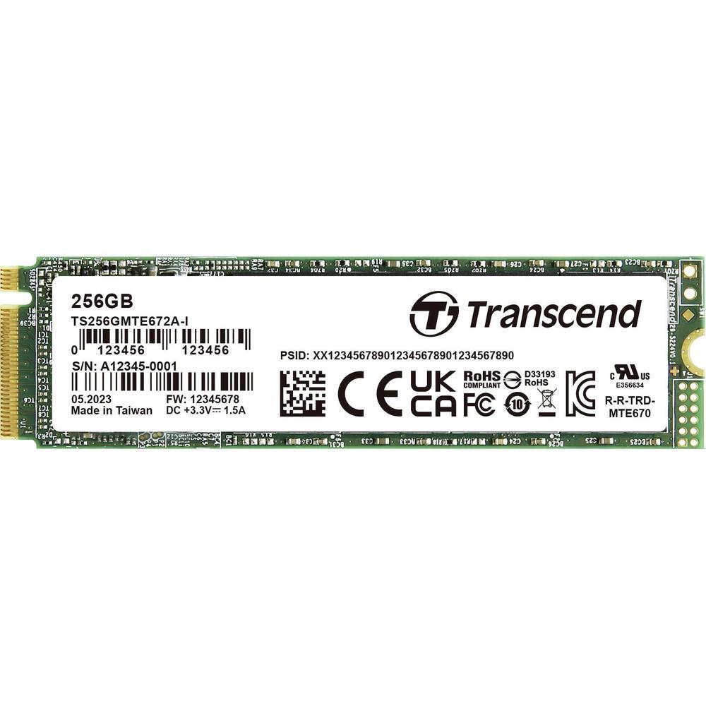 Накопичувач SSD Transcend M.2 256GB PCIe 3.0 (TS256GMTE672AI-VS1)фото1