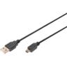 Кабель Digitus USB 2.0 (AM/BM) 3m, Black (AK-300130-030-S)