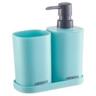 Набір для ванної кімнати Ardesto Vigor 380мл, 3 предмети, поліпропілен, блакитний (ARHB3106TB)