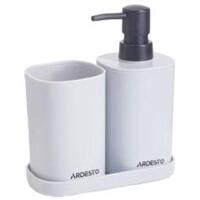 Набір для ванної кімнати Ardesto Vigor 380мл, 3 предмети, поліпропілен, сірий (ARHB3106GB)